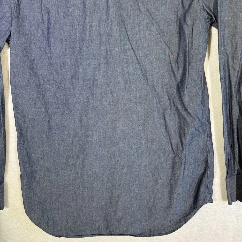 Bonobos Italian Shirting Dress Shirt Mens 15 35 Blue Long Sleeve Standard Fit